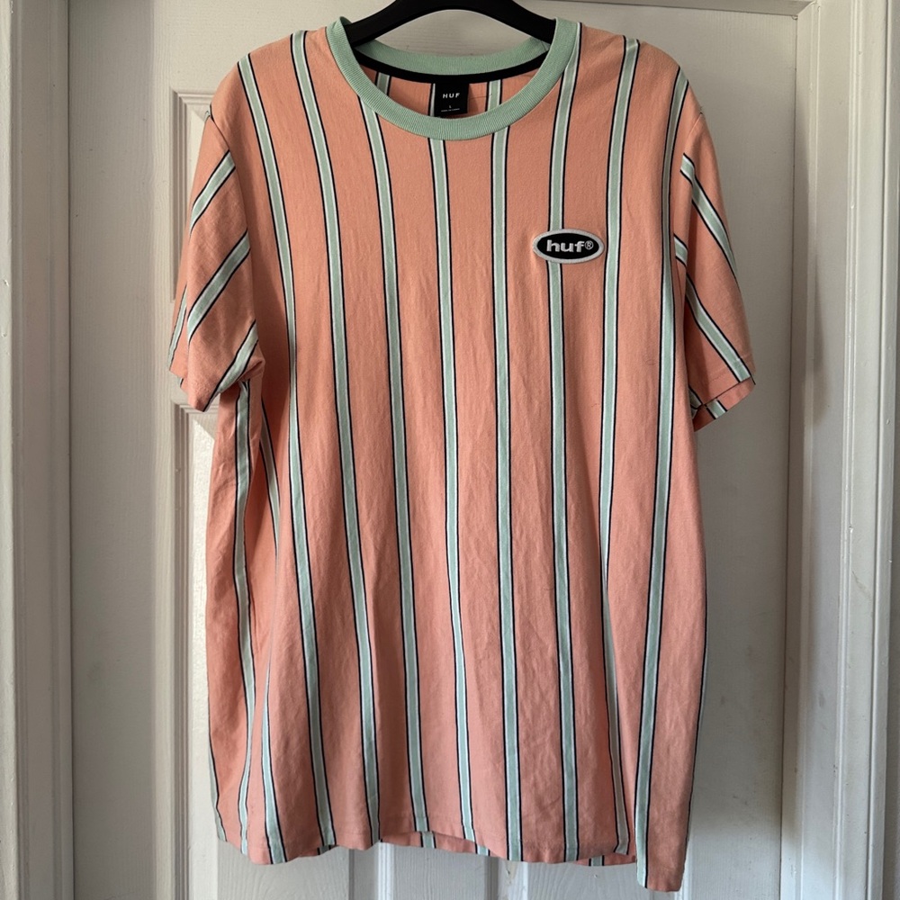 HUF Worldwide Skateboard Striped T-Shirt